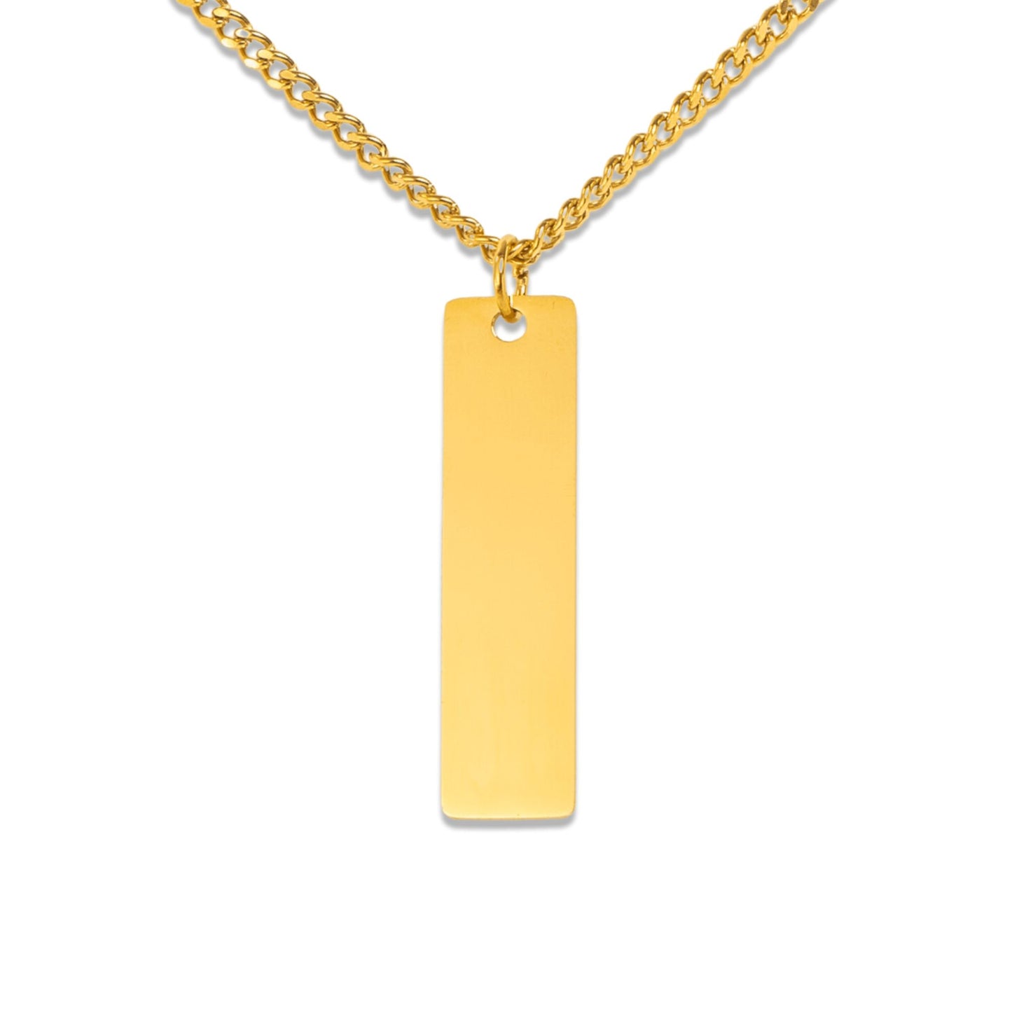 Cuban Vertical Bar Necklace - Custom Design