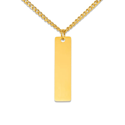 Cuban Vertical Bar Necklace - Custom Design