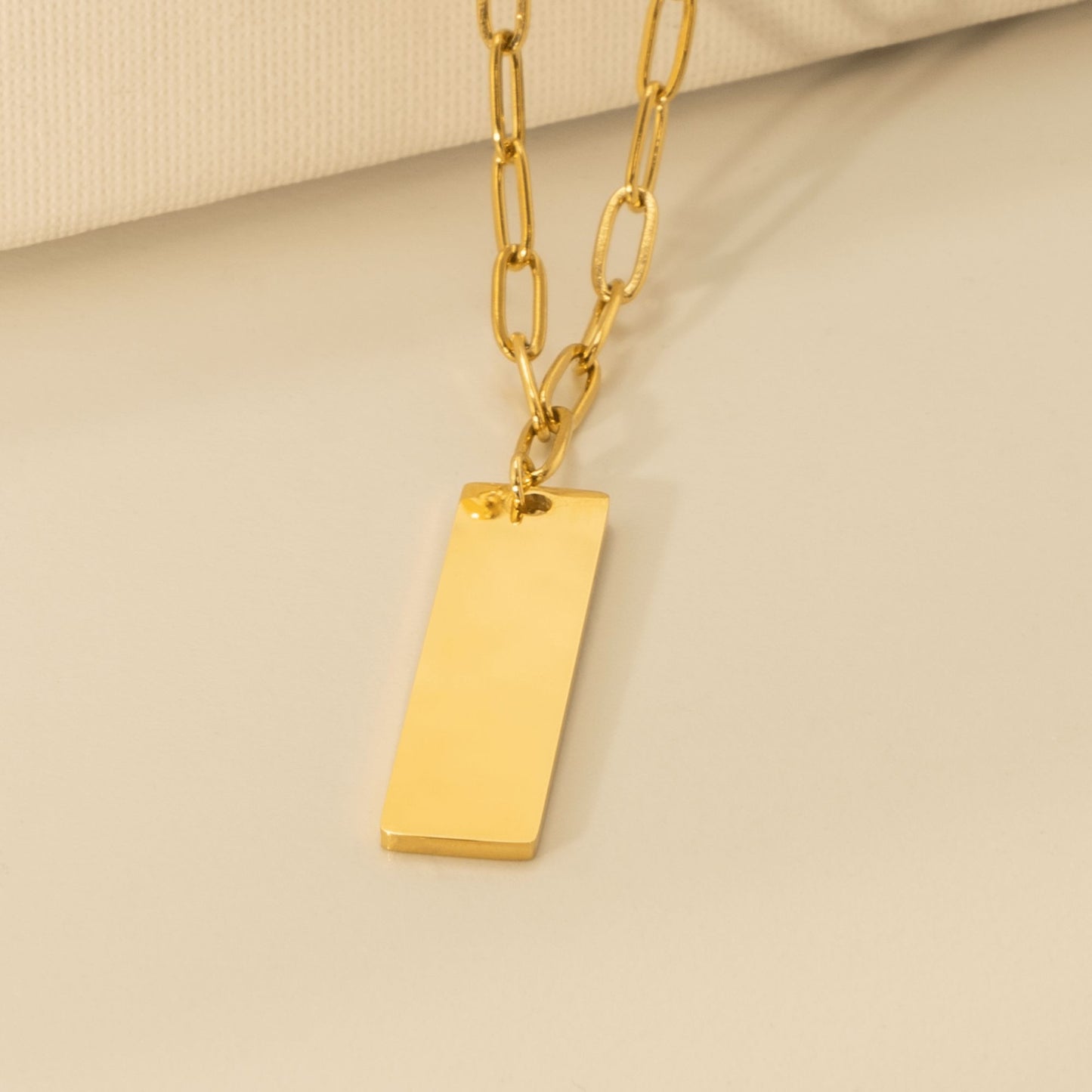 Paperclip Vertical Bar Necklace - Custom Design