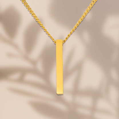 Cuban 3D Bar Necklace - Custom Design