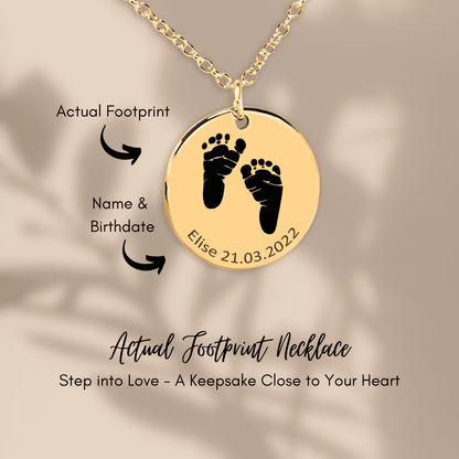 Actual Feet Print Necklace