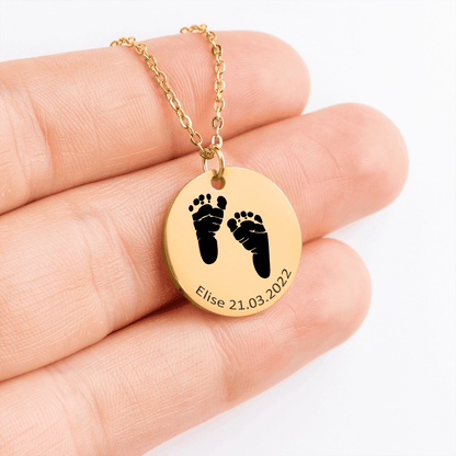 Actual Feet Print Necklace