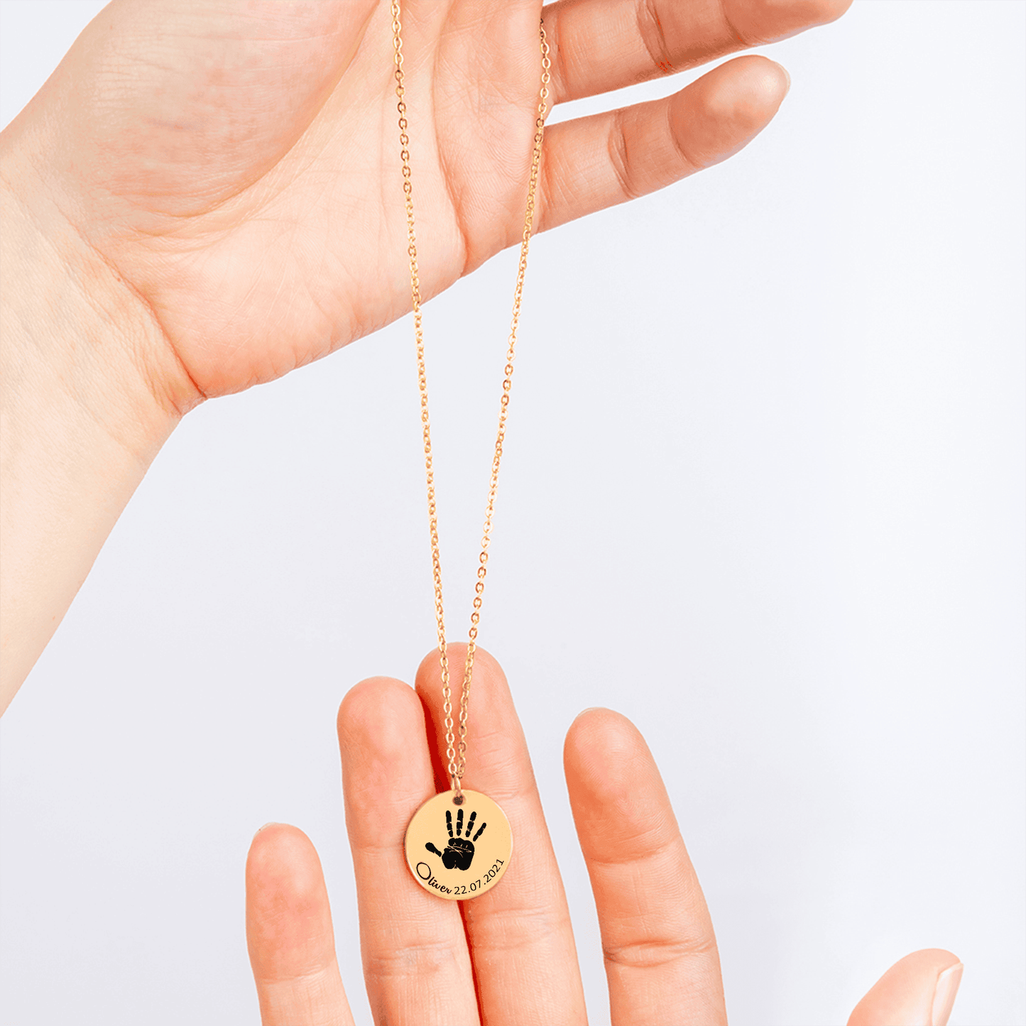 Actual Hand Print Necklace