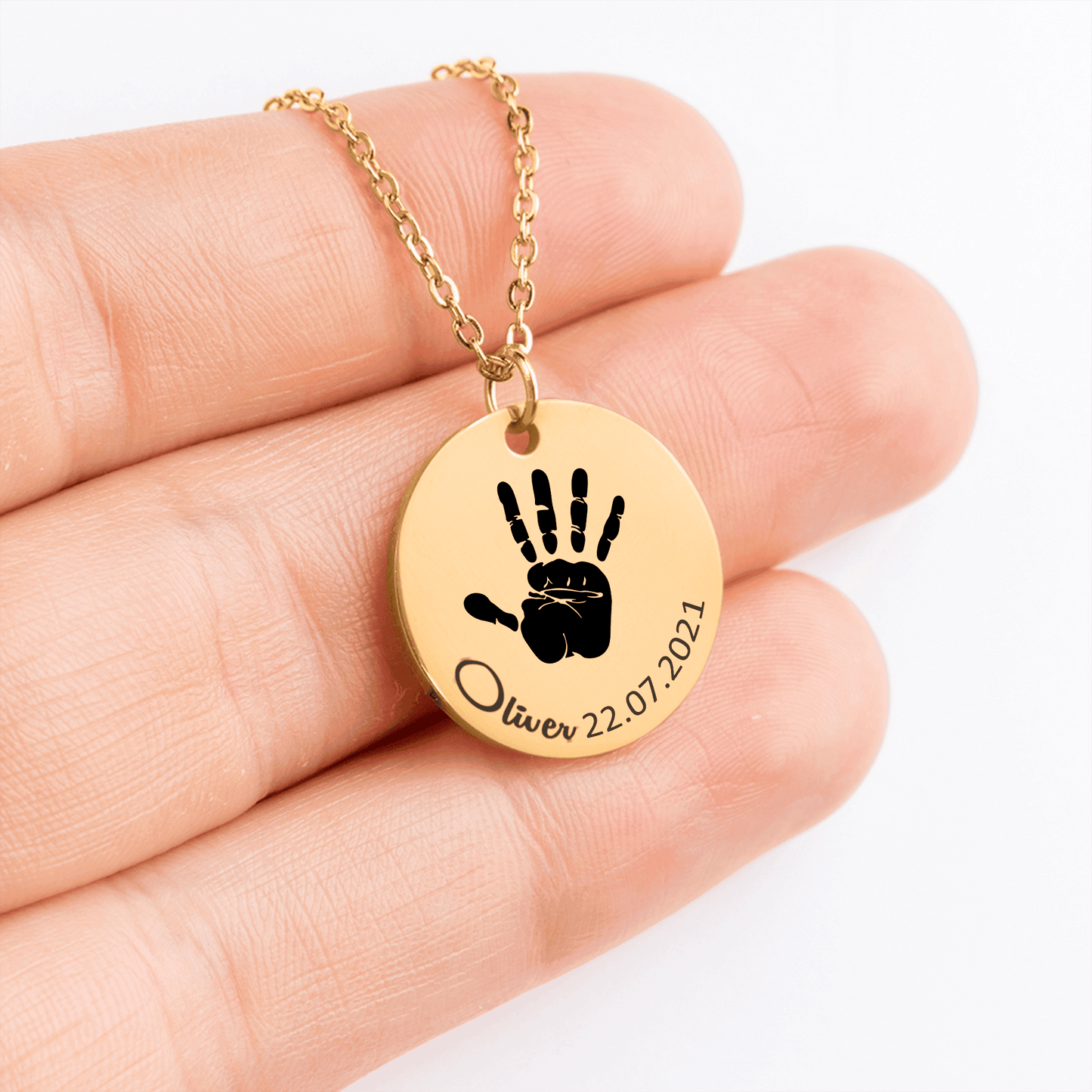 Actual Hand Print Necklace