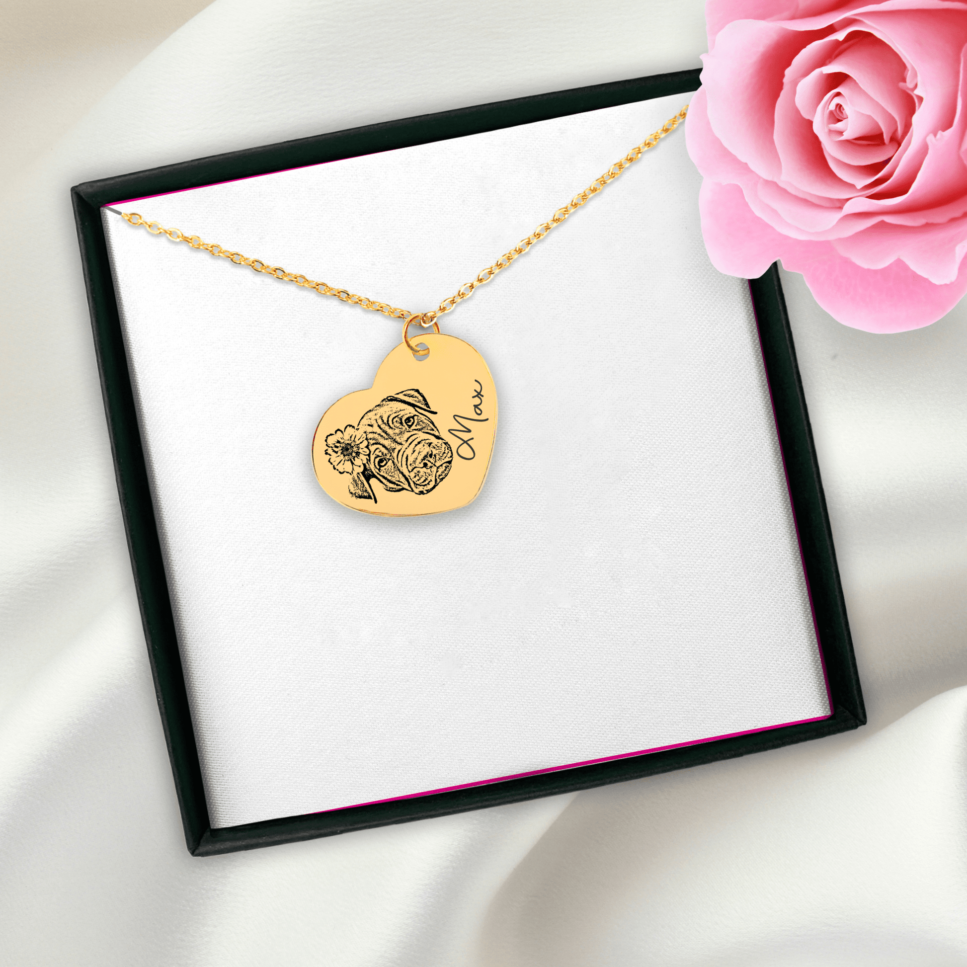 Pet Portrait Heart Necklace - SchilGrey Vault OwnPrint Jewelry Pet Portrait Heart Necklace Custom Jewelry, Personalized Jewelry