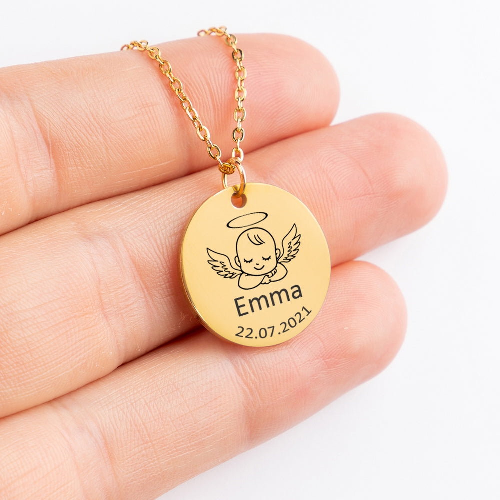 My Baby Angel Necklace - SchilGrey Vault OwnPrint Jewelry My Baby Angel Necklace Custom Jewelry, Personalized Jewelry