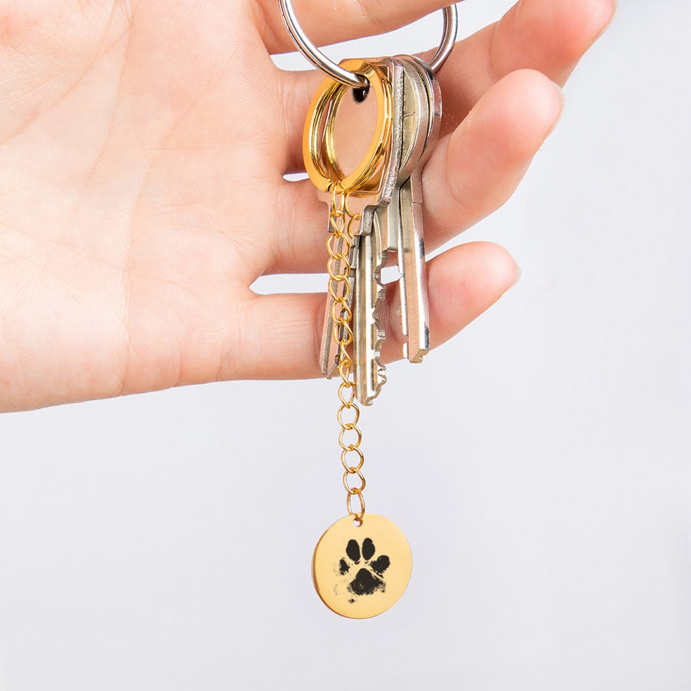 Pawprint Keychain - SchilGrey Vault OwnPrint Jewelry Pawprint Keychain Custom Jewelry, Personalized Jewelry