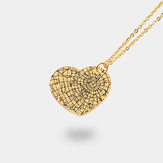 Star Map Heart Necklace - SchilGrey Vault OwnPrint Jewelry Star Map Heart Necklace Custom Jewelry, Personalized Jewelry
