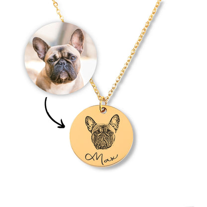 Pet Portrait Necklace - SchilGrey Vault OwnPrint Jewelry Pet Portrait Necklace Custom Jewelry, Personalized Jewelry