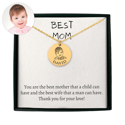 Baby Portrait Necklace - SchilGrey Vault OwnPrint Niches Baby Portrait Necklace Custom Jewelry, Personalized Jewelry