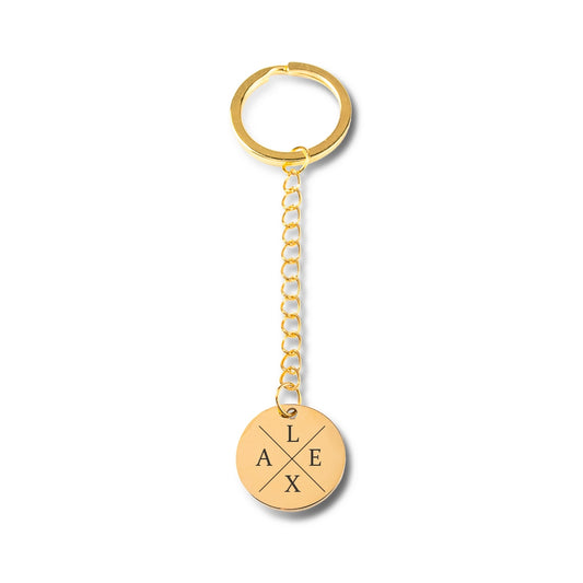 Custom Initials Keychain - SchilGrey Vault OwnPrint Jewelry Custom Initials Keychain Custom Jewelry, Personalized Jewelry