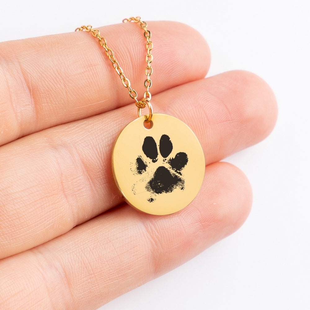 Paw Print Necklace - SchilGrey Vault OwnPrint Jewelry Paw Print Necklace Custom Jewelry, Personalized Jewelry