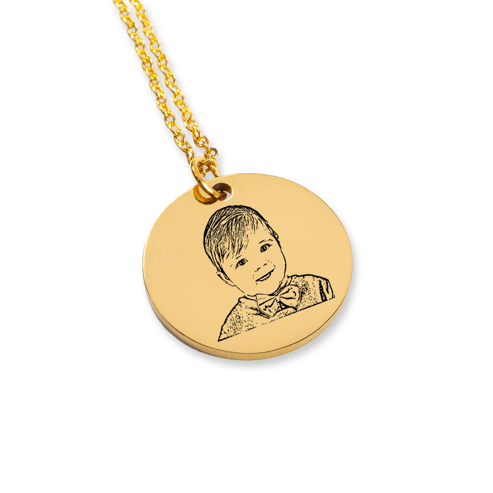 Baby Portrait Necklace - SchilGrey Vault OwnPrint Jewelry Baby Portrait Necklace Custom Jewelry, Personalized Jewelry